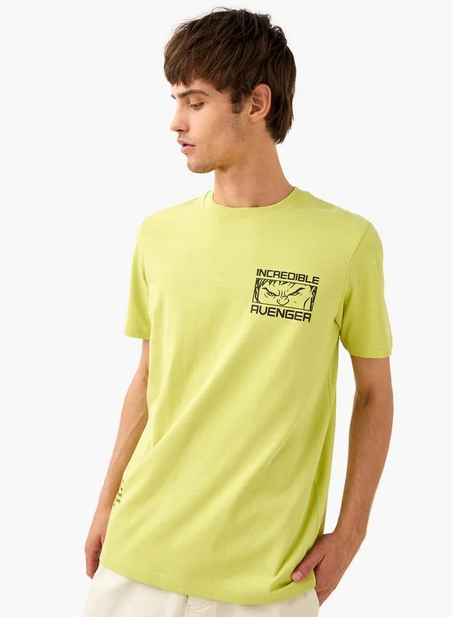 Splash FAV Hulk Print T-shirt with Crew Neck and Short Sleeves